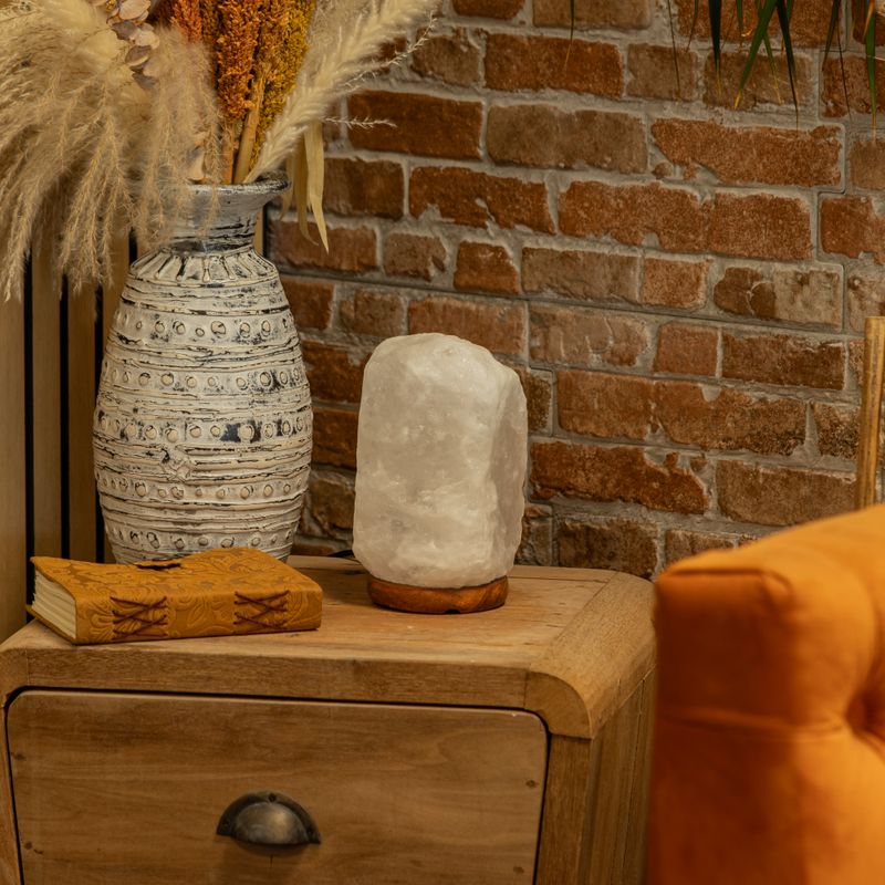 Crystal Rock Himalayan Salt Lamp & Base - Apx 3-5kg