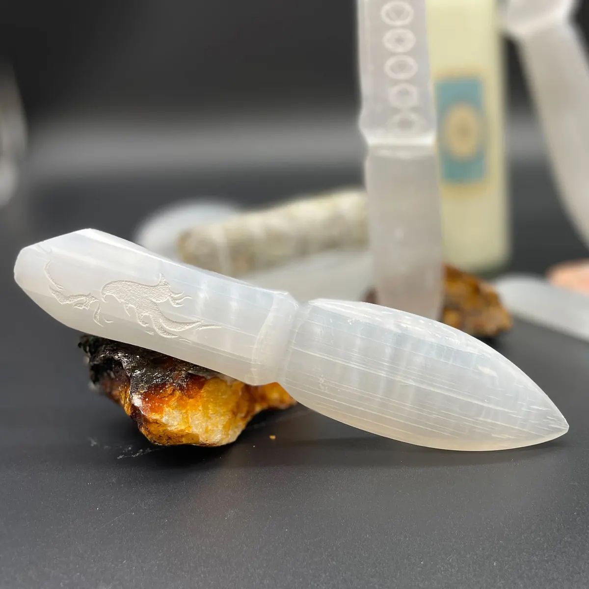Selenite ceremonial piece