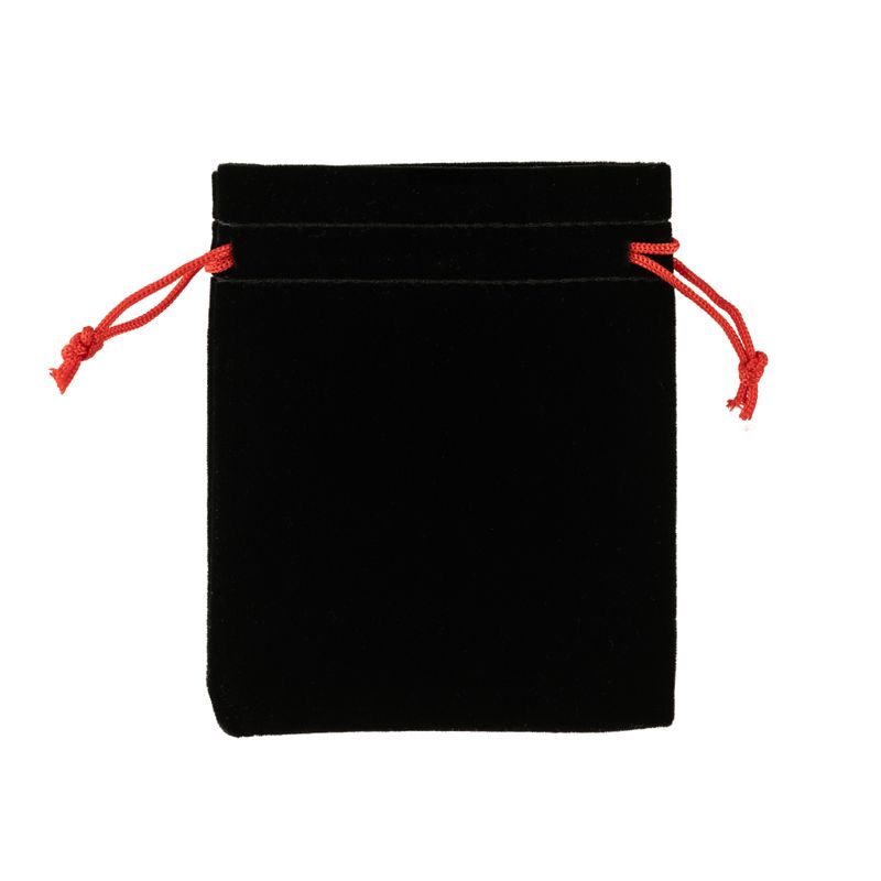 Quality Velvet Pouch - Black 10x12cm