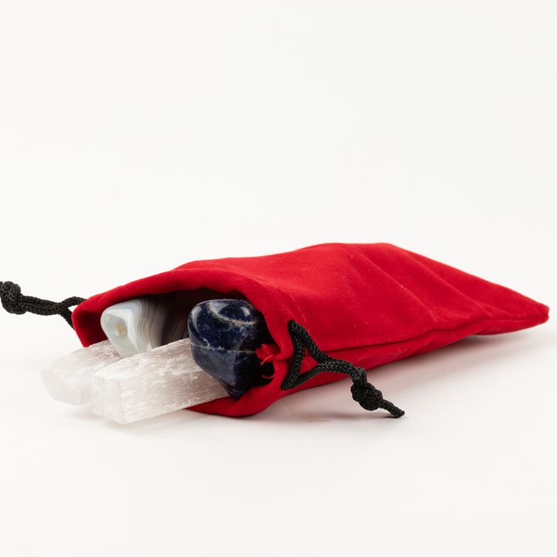 Quality Velvet Pouch - Red 10x12cm