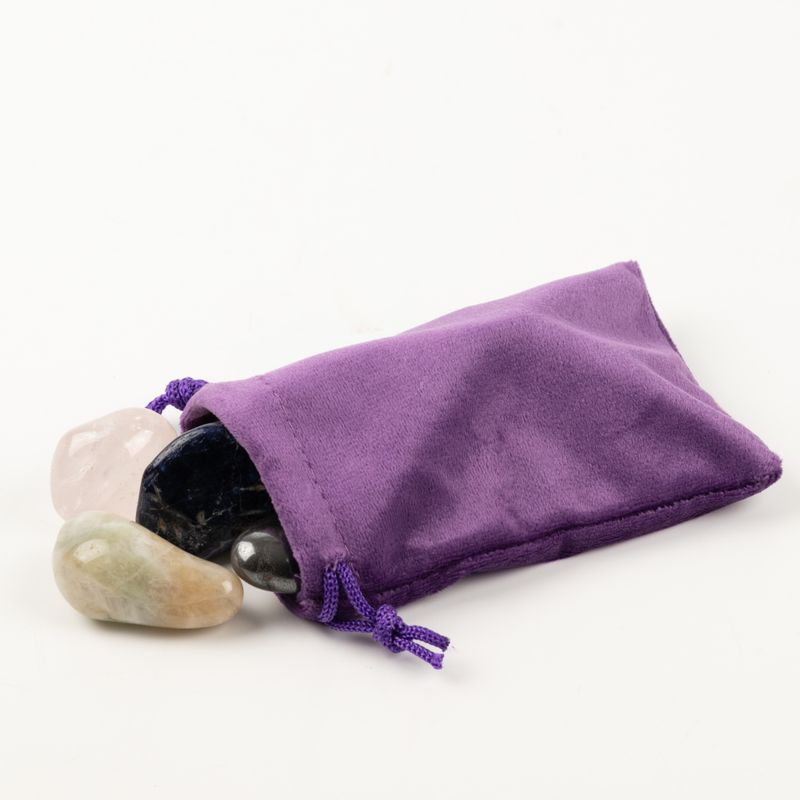 Quality Velvet Pouch - Purple 10x12cm