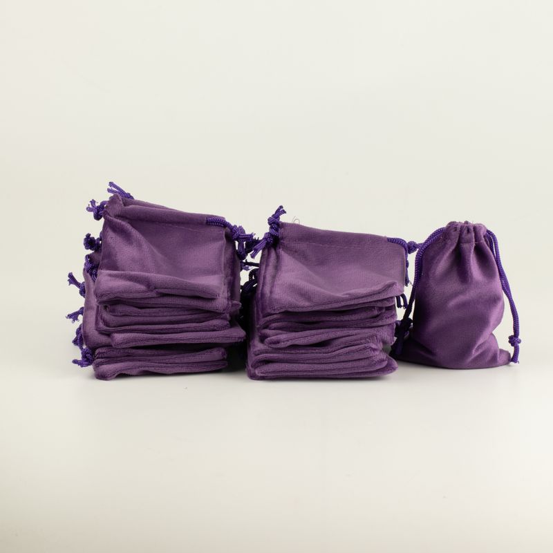Quality Velvet Pouch - Purple 10x12cm