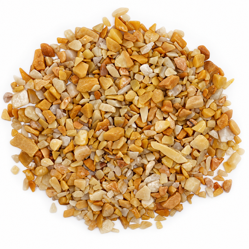 Golden Quartz Chips Gemstone Chips Bulk - 1KG