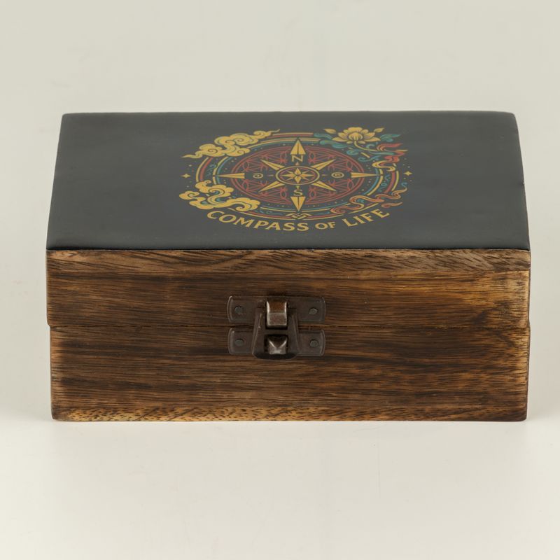 Medium Enamelled Box  - Compass of Life