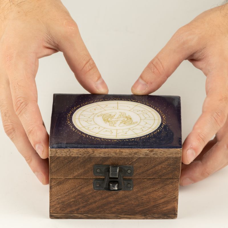 Small Enamelled Box -  Pisces
