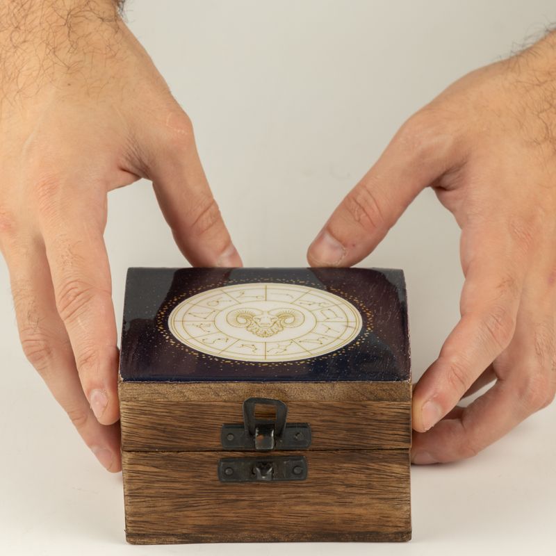 Small Enamelled Box -  Aries