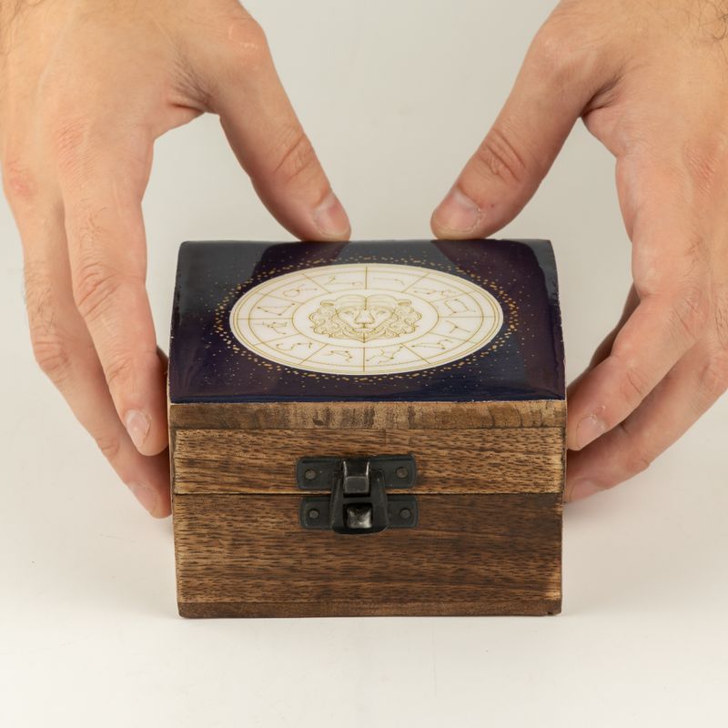 Small Enamelled Box - Leo