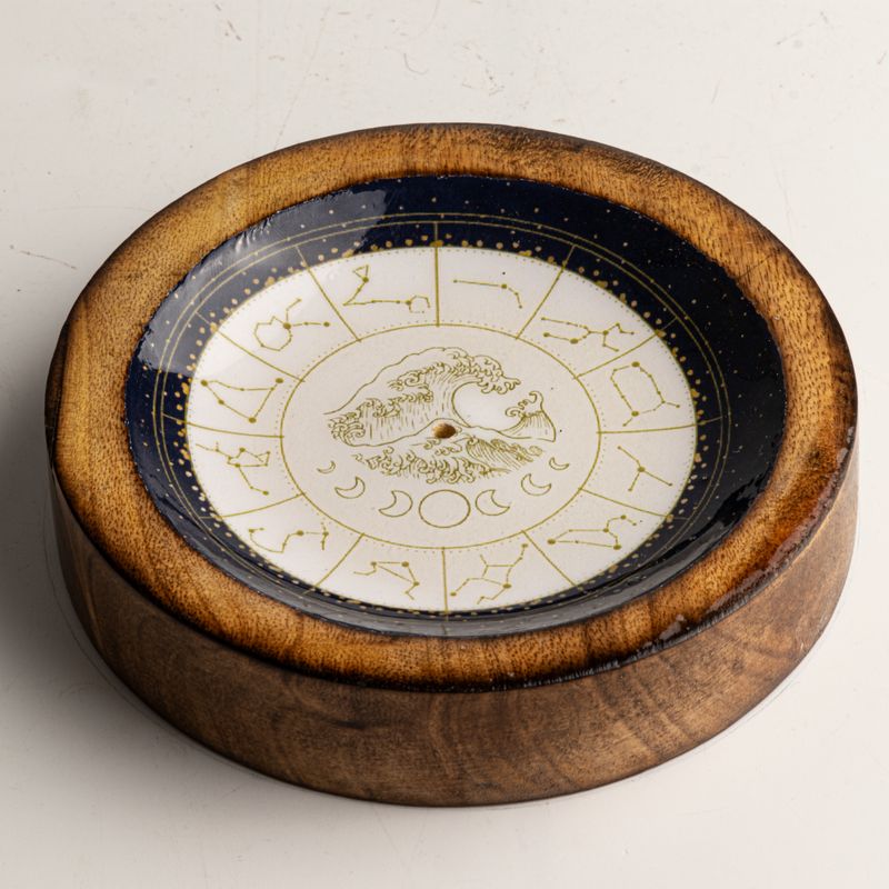 Stars Sign Mini Bowl & Incense Stick Holder - Aquarius