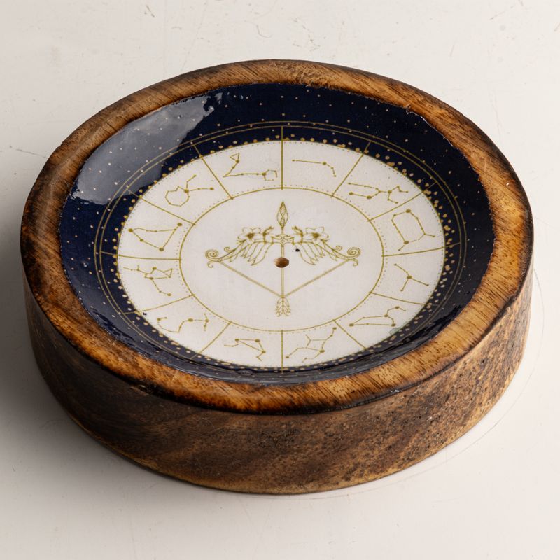 Stars Sign Mini Bowl & Incense Stick Holder - Sagittarius