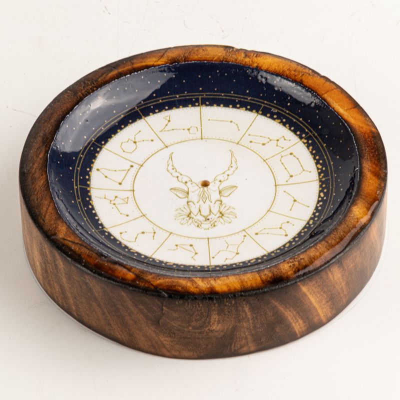 Stars Sign Mini Bowl & Incense Stick Holder - Capricorn