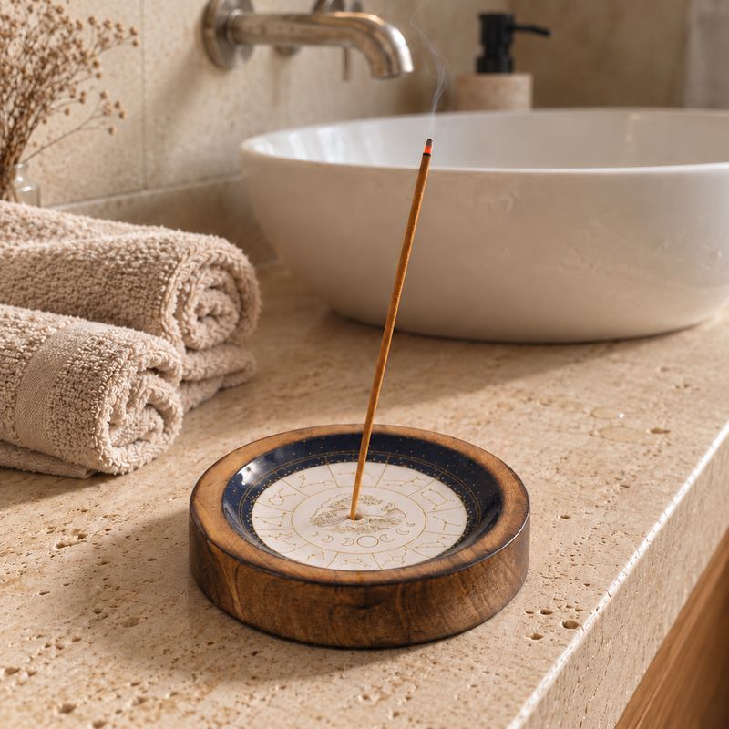 Stars Sign Mini Bowl & Incense Stick Holder - Sagittarius