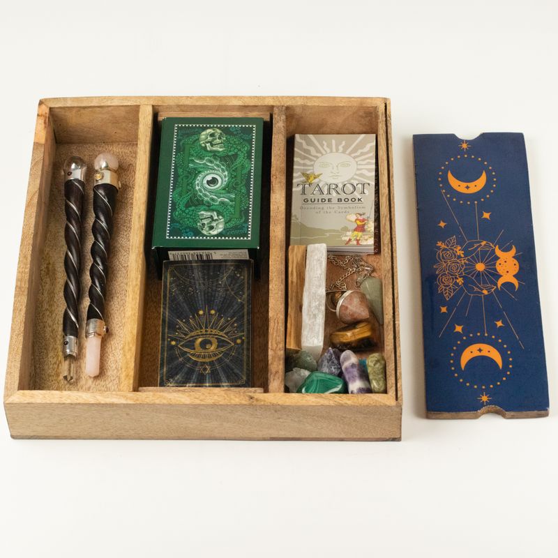 Blue Moon Phases Tarot Tray with Card Holder