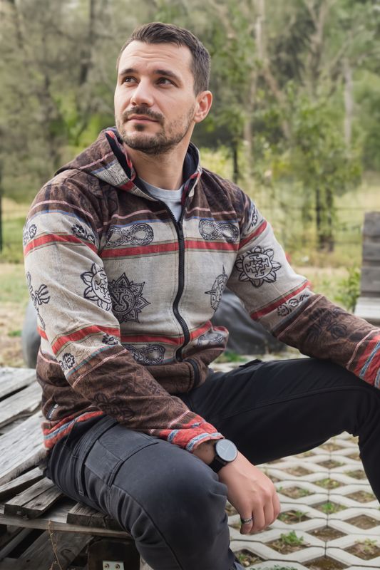 Nomad Sari Himalayan Soul Jacket - Stone Mandala - Medium