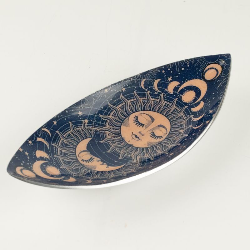 Enamel Incense Bowl - Aluminum - Pink Sun & Moon