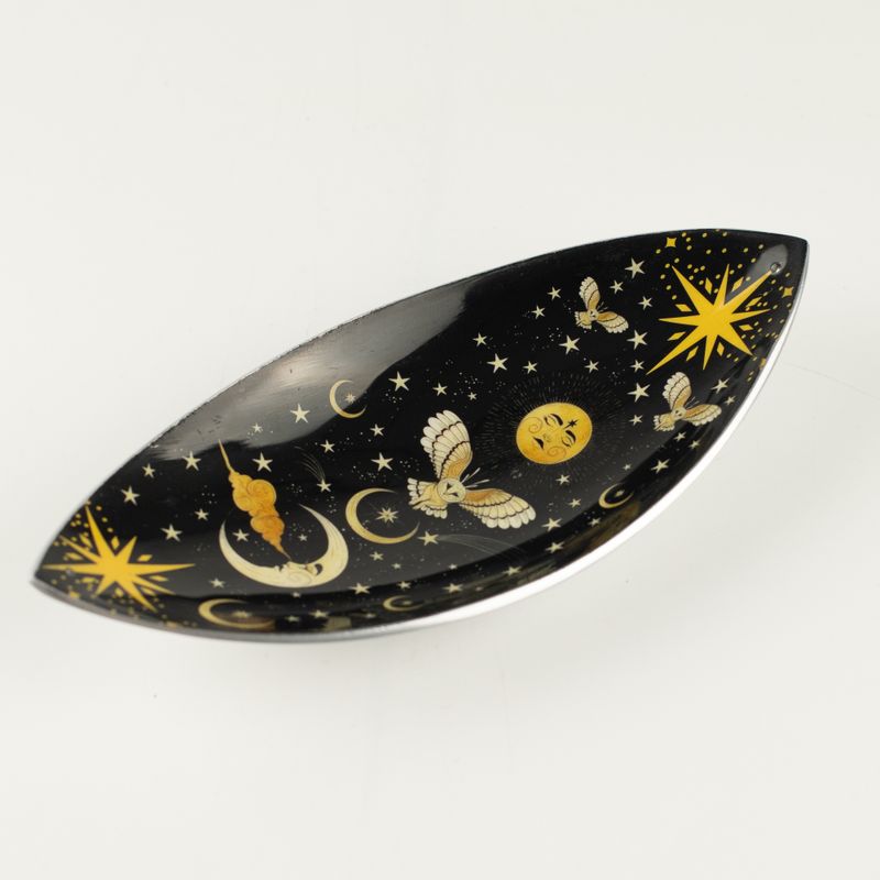 Enamel Incense Bowl - Aluminum - Enchanted Night Owl