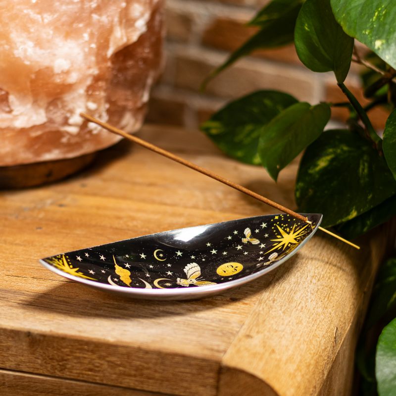 Enamel Incense Bowl - Aluminum - Enchanted Night Owl