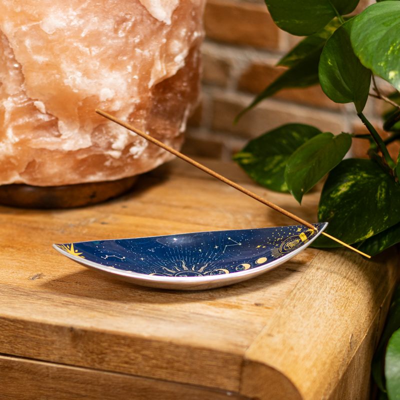 Enamel Incense Bowl - Aluminum - Zodiak Moon Phases