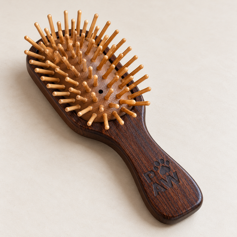 PAW Grooming Tools - Mini Brush & Massage - Bamboo Pins