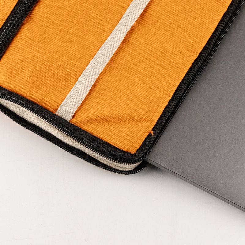 Canvas Travel Laptop Pouch - Orange