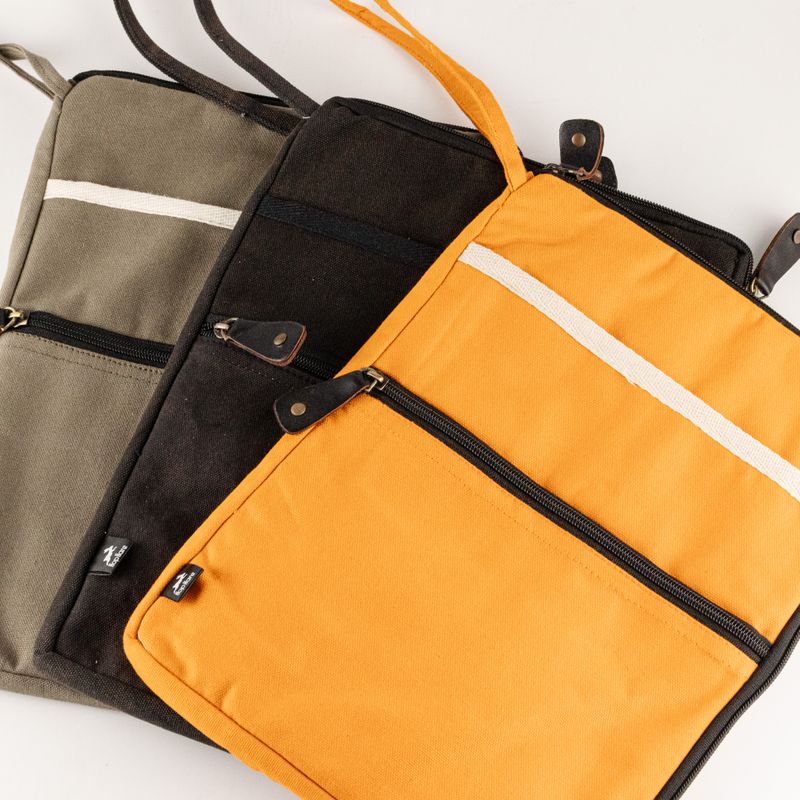 Canvas Travel Laptop Pouch - Orange
