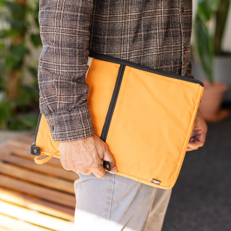 Canvas Travel Laptop Pouch - Orange