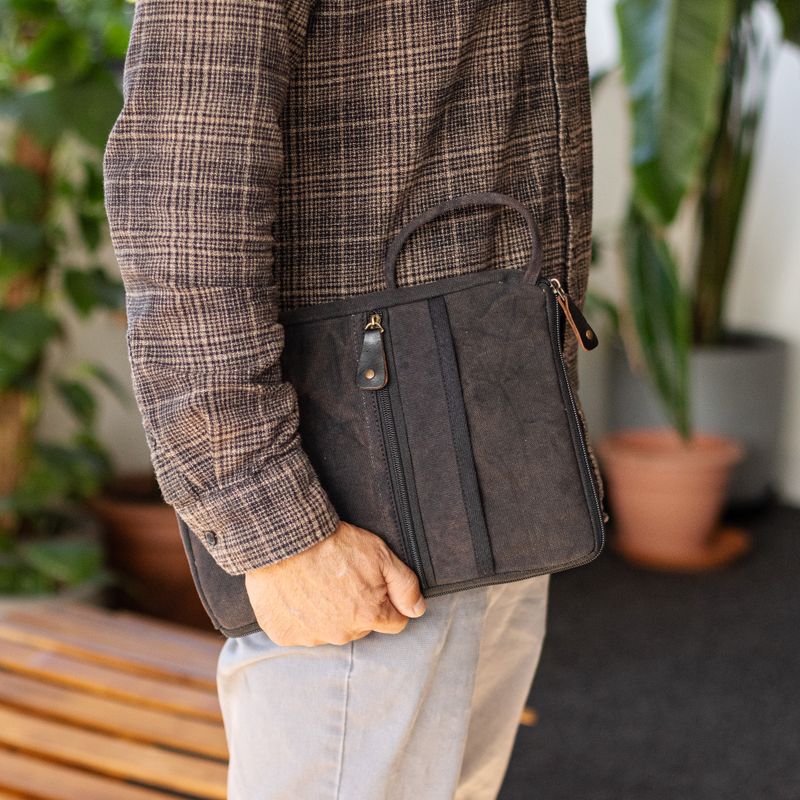 Stonewash Tablet Pouch - Charcoal