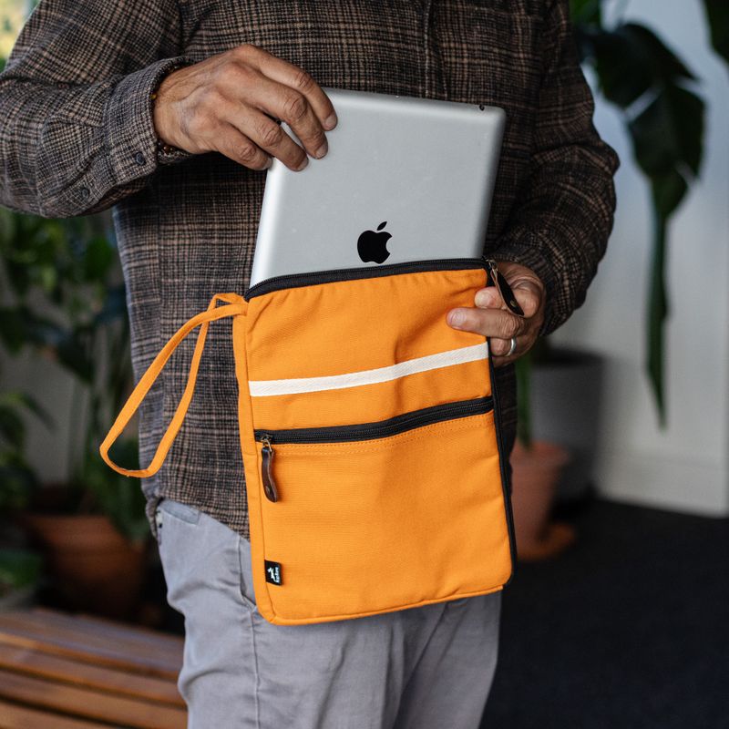 Canvas Tablet Pouch - Orange