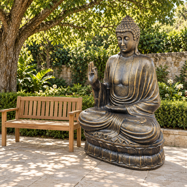 Giant Buddha Statues & Wall Reliefs – Antique Finish