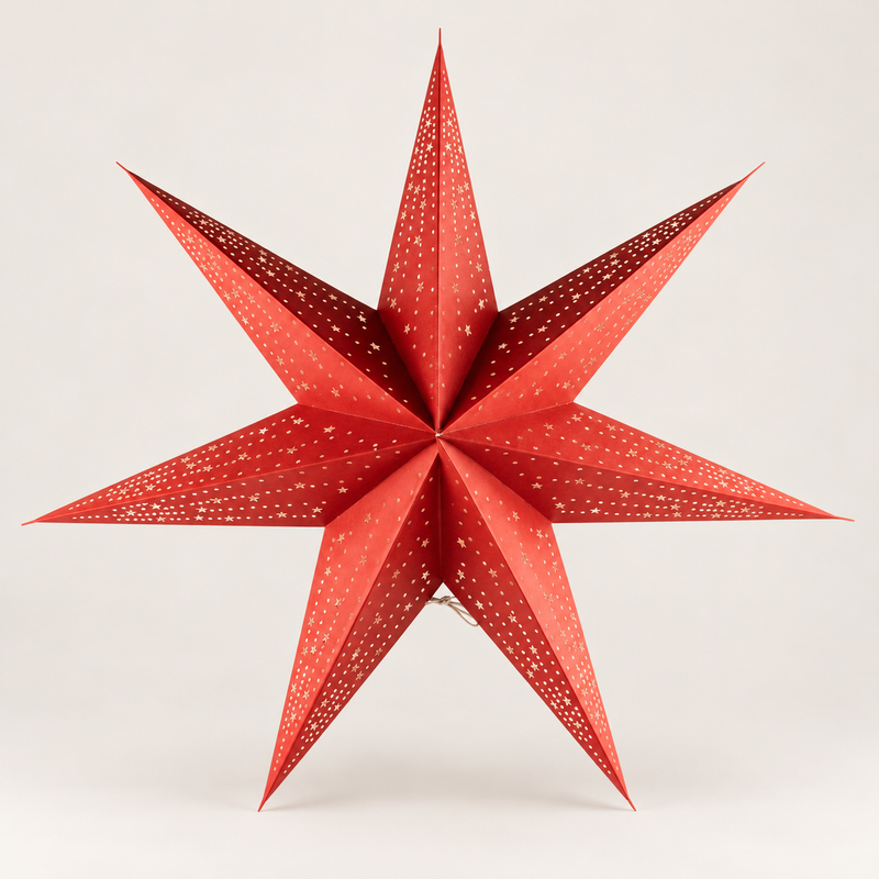 Star Lamp - Lucky Red - Seven Point - 60cm