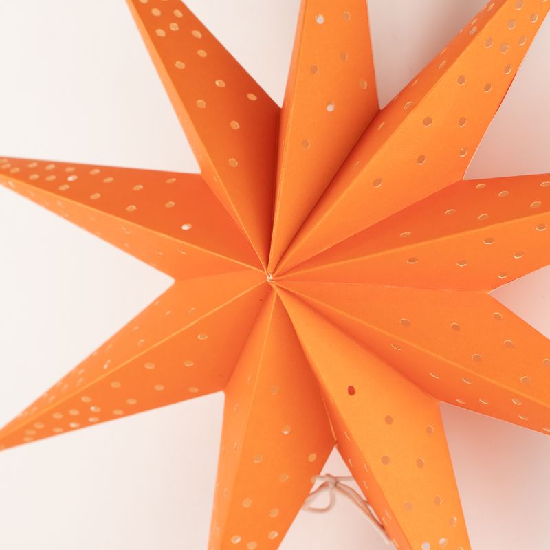 Star Lamp - Orange Lights Nine Point - 45cm