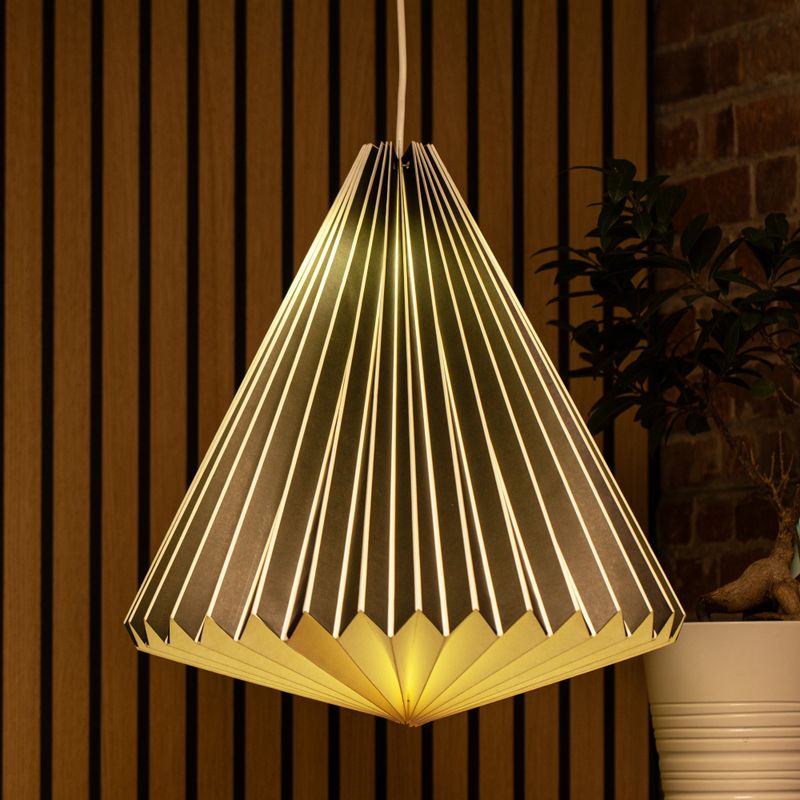 Warm Geometric Paper Cone Shade