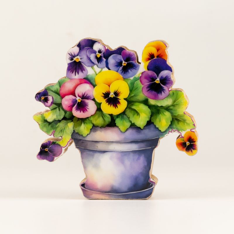 Wooden House Plants - Mini Pansy