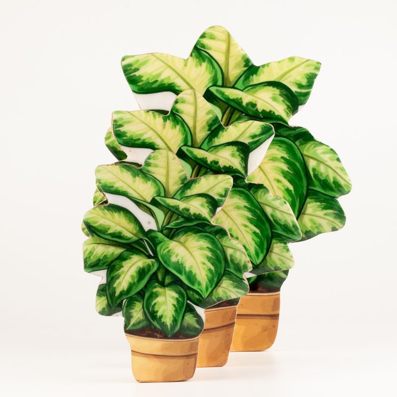 Wooden House Plants - Large Pansy