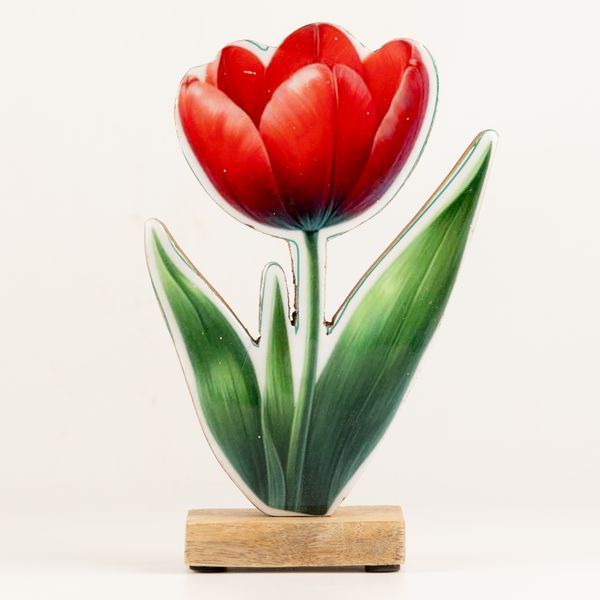 Wooden House Plants - Large Tulip