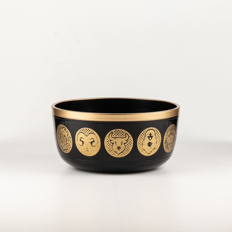 Black Zodiak Bowls - Set of 3 - 15cm 19cm 20cm