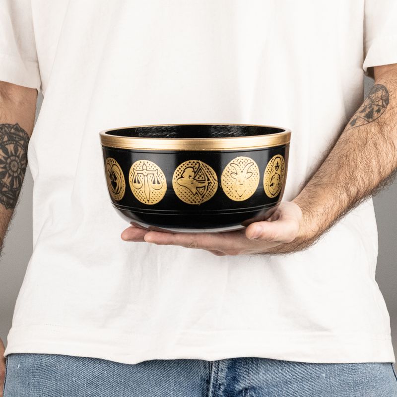 Black Zodiak Bowls - Set of 3 - 15cm 19cm 20cm