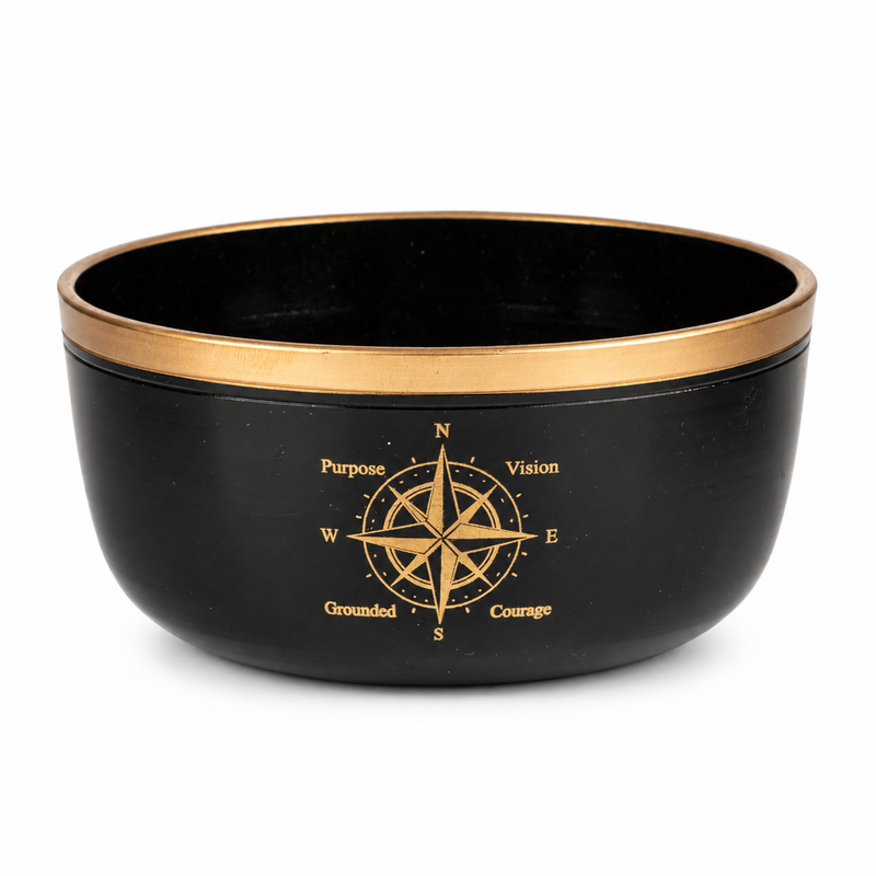 TRUE NORTH - Black Singing Bowl Set - 15x7.5cm