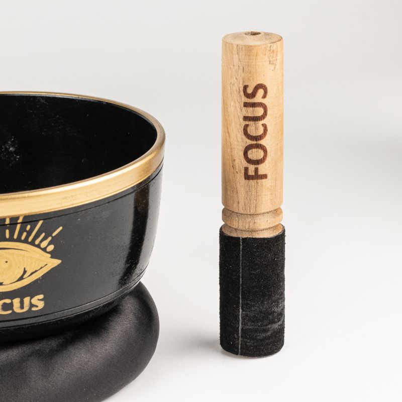 FOCUS - Black Singing Bowl Set - 15x7.5cm