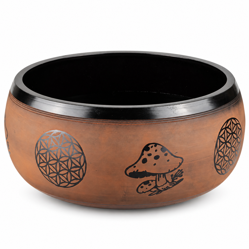 Huge Singing Bowl - Plum - 32x15cm  - Design 2