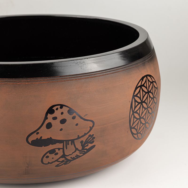 Huge Singing Bowl - Plum - 32x15cm  - Design 2