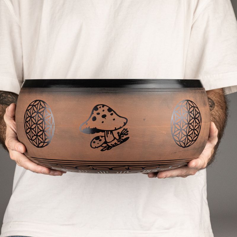 Huge Singing Bowl - Plum - 32x15cm  - Design 2