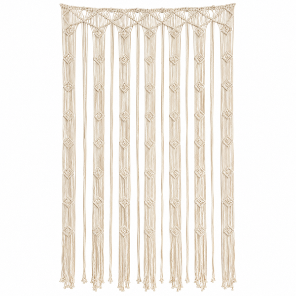 Macrame Curtain   - Natural