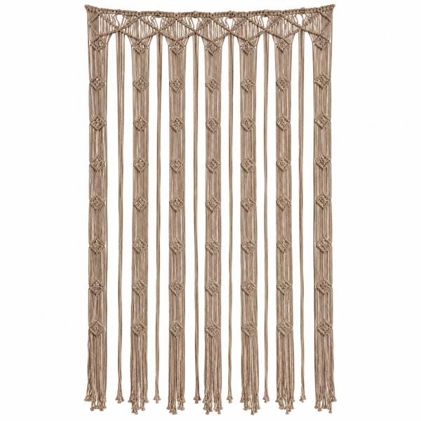 Macrame Curtain   - Camel