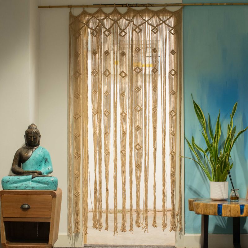 Macrame Curtain   - Camal