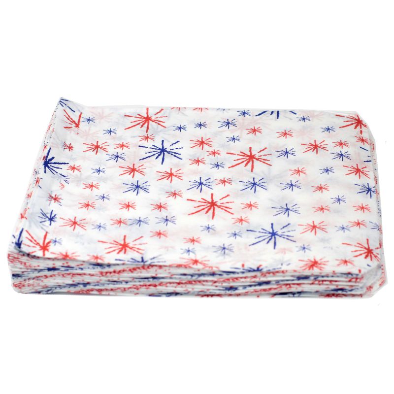 7 x 9 inch Starburst Red & Blue Paper Bags