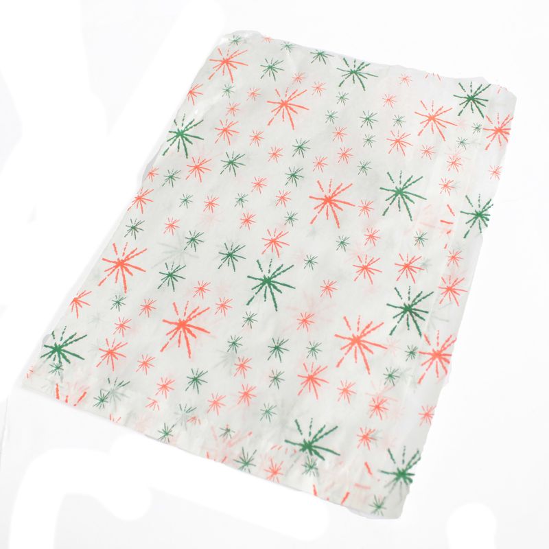 10 x 14 inch Starburst Red & Green Paper Bags