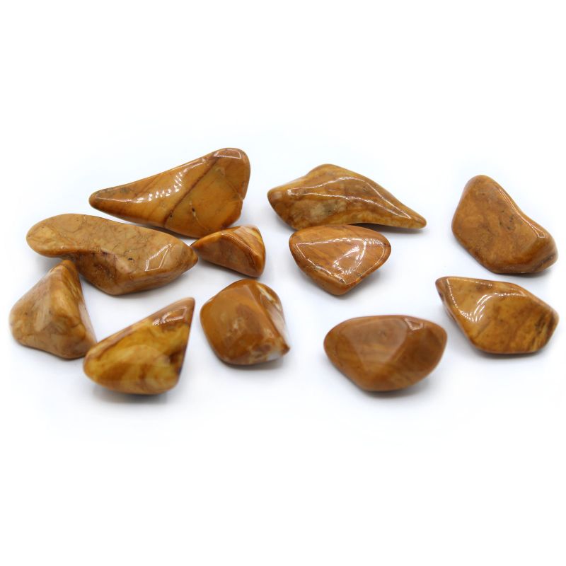 L Tumble Stone - Jasper - Yellow
