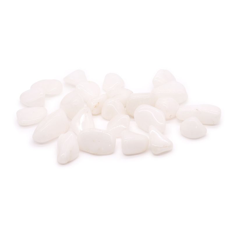 L Tumble Stone - Quartz Snow