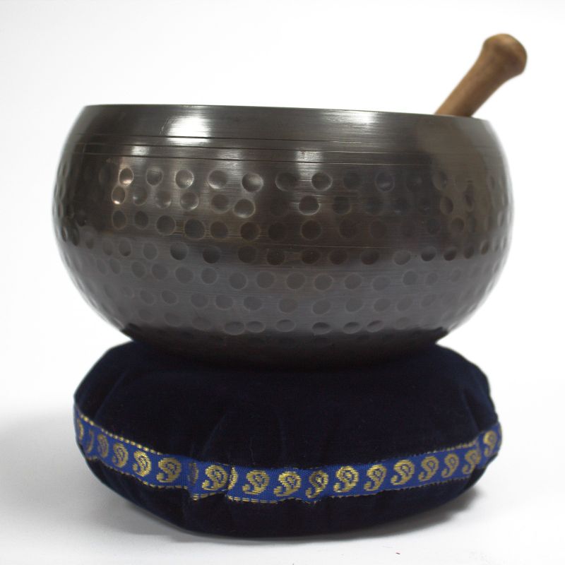 Singing Bowl Velvet Cushion - 16cm (Assorted Colours)