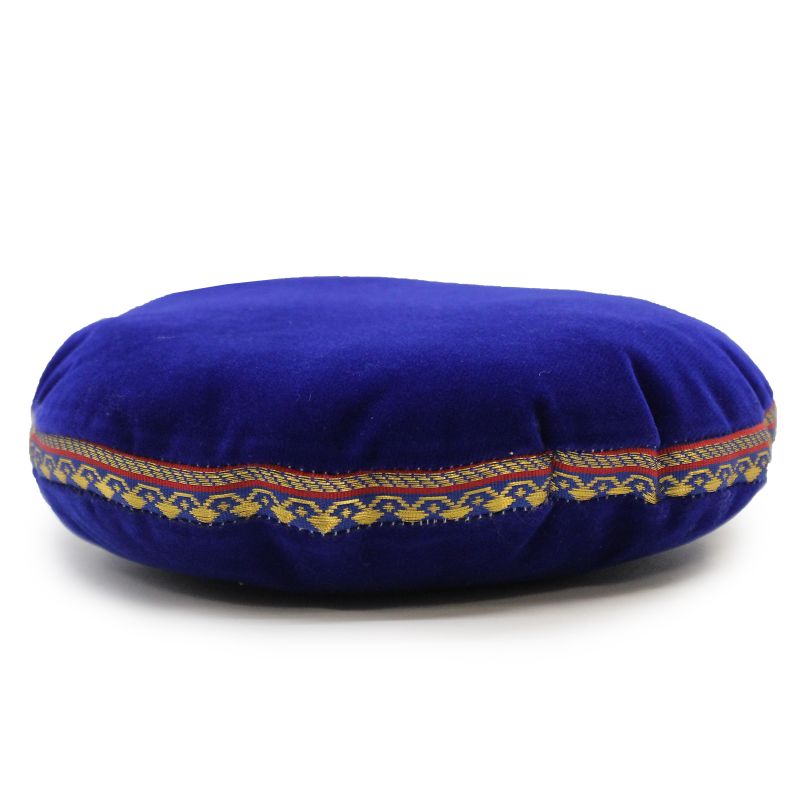 Singing Bowl Velvet Cushion - 16cm (Assorted Colours)